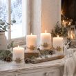Adventskerzen Creme Gold Kerzen für Advent Weihnachen - Deko für den Adventskranz - 4er Set Geschenk Stumpenkerzen 3