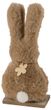 Plüsch Hase auf Holzsockel Beige großer Hase Ostern Deko Figur 36cm Hoch 3