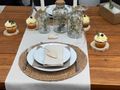 Platzset Rund Untersetzer Platzdecke Bast Natur Tischdeko Boho Hochzeit Landhaus Geburtstag Party 2