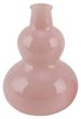 Vase Glas Zart Rosa Rund Zwei Ringe Tischdeko 17cm Hoch 1