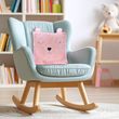 Kissen Tiere Rosa Kuschelkissen Kinderzimmer Deko 40x40cm 5