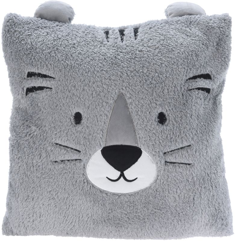 Kissen Tiere Grau Kuschelkissen Kinderzimmer Deko 40x40cm