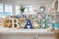 Deko BEACH Schriftzug Holz - Sommer Maritime Wohnaccessoire Strandparty Beach Badeziemmer Geschenk 2
