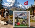 Geschenk Verpackung Schweiz Urlaub Reiße Glacier-Express Alpen Bergsteiger Matterhorn Eiger Vierwaldstättersee 2