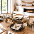 Servietten mit Hirsch Motiv für rustikales Dinner, Jagdrunde oder Herbst- und Weihnachtsdeko 3