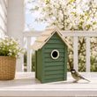 Vogelhaus Holz Grün Nistkasten Singvögel Nistplatz Balkon Garten Geschenk 2