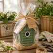 Vogelhaus aus Holz, H25 cm Grün Natur - ideal für kleinere Vogelarten 3