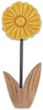 Deko Blume Aufsteller Gelb Rund Holz Tischdeko Frühling Sommer 25cm 2