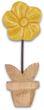 Deko Blume Aufsteller Gelb Holz Tischdeko Frühling Sommer 25cm 2