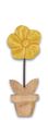 Deko Blume Aufsteller Gelb Holz Tischdeko Frühling Sommer 20cm  3