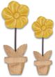 Deko Blume Aufsteller Gelb Holz Tischdeko Frühling Sommer 25cm oder 20cm  1