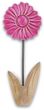 Deko Blume Aufsteller Pink Rund Holz Tischdeko Frühling Sommer 25cm 2