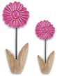 Deko Blume Aufsteller Pink Rund Holz Tischdeko Frühling Sommer 25cm oder 20cm 1