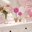 Deko Blume Holz Pink  Aufsteller Mädchen Tischdeko Geburtstag Kinderzimmer Geschenk 3