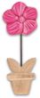 Deko Blume Aufsteller Pink Holz Tischdeko Frühling Sommer 25cm 2