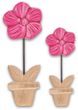 Deko Blume Aufsteller Pink Holz Tischdeko Frühling Sommer 25cm oder 20cm 1
