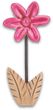 Deko Blume Aufsteller Pink Sternförmig Holz Tischdeko Frühling Sommer 23cm 2