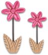 Deko Blume Aufsteller Pink Sternförmig Holz Tischdeko Frühling Sommer 23cm oder 17cm 1