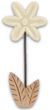 Deko Blume Aufsteller Creme Sternförmig Holz Tischdeko Frühling Sommer 23cm 2