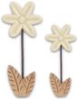 Deko Blume Aufsteller Creme Sternförmig Holz Tischdeko Frühling Sommer 23cm oder 17cm 1