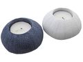 Teelichthalter Seeigel Blau Weiß Deko Tischdeko Maritim Restaurant  Ø 8cm 1