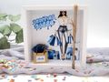 Geldgeschenk Einkaufen Blau Shopping Frau Personalisiert mit NAME Geschenkidee Geburtstag Abitur Weihnachten 2