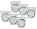 Windlicht Hochzeit Eukalyptus Banderole PERSONALISIERT Glaswindlicht individuell 2