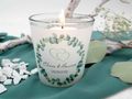 Windlicht mit Banderole Eukalyptus PERSONALISIERT mit NAMEN und DATUM ideal für Hochzeit Geburtstag 5