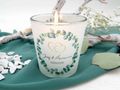 Windlicht Votiv Banderole Goldhochzeit Eukalyptus Herz Gold Tischdeko PERSONALISIERT 7,5cm H 6