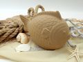 Deko-Fisch aus Porzellan im Sand-Look in natürliche Sandfarbe für Badezimmer, Küstenstil & maritime Wohnideen 6