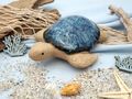 Blau Schildkröte Deko Maritim Sommer Tischdeko Terrasse Balkon Keramik 12,5cm lang 7