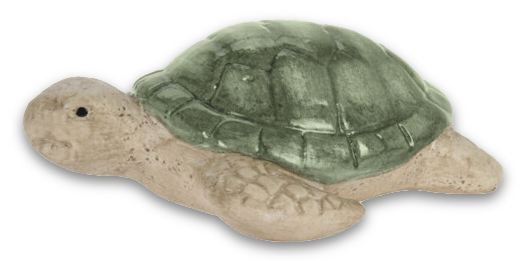 Grün Schildkröte Deko Maritim Sommer Tischdeko Terrasse Balkon Keramik 12,5cm lang