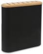 Messerhalter Schwarz Messerblock Modern Küche Aufbewahrung Bambusdeckel 23,5 x 23 x 8cm 1