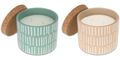 Duftkerze in Topf mit Korkdeckel Salbei Grün oder Beige Tischdeko Deko Ø 10,5cm 9cm H 1