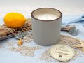 Citronella Kerze Duftkerze Sandig Grau Tischdeko Sommer 4