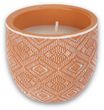 Citronella Kerze Keramiktopf Terrakotta mit Muster Outdoor Anti-Mücken-Kerze 6,5 Ø  6cm H 7