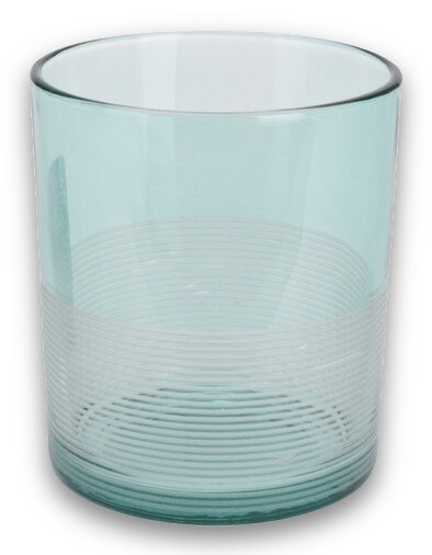 Windlicht Glas Türkis Blau Teelichhalter Sommer Strandhochzeit Maritim Tischdeko Deko Ø 8,5cm 10cm H