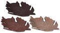 Deko Schale Blatt Metall Braun Tischdeko Dekoschale Teller Herbst Wohnaccessoire 24 x 19x 3,5cm 1