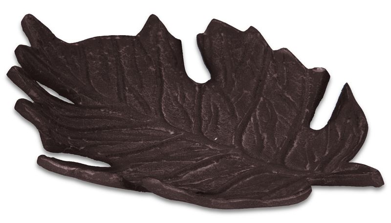 Blatt Herbstblatt Herbstschale Deko Schale in Blattform aus Metall in dunkel Braun Tischdeko Herbst  
