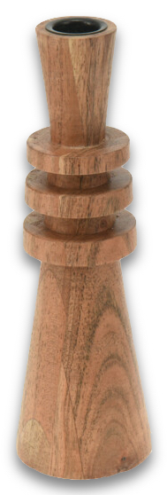 Kerzenhalter Stabkerze Kerzenständer Kerzenleuchter Holz Braun Weihnachten Tischdekoration