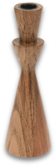 Kerzenhalter Stabkerze Kerzenständer Kerzenleuchter Holz Braun Weihnachten Tischdekoration