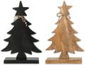 Weihnachtsbaum Tannenbaum auf Fuß mit Stern Braun oder Schwarz Holz Weihnachten Deko 40cm 1