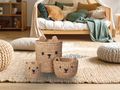 Drei zylindrische Aufbewahrungskörbe in SET aus geflochtenem Seegras Kinderzimmer Geschenk Geburt Taufe  3