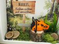 Geldgeschenk Mann Heimwerker Holzfäller Kettensäge Brennholz Baumarkt Gutschein Verpackung mit Personalisierung 3