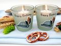 Oktoberfest Tischdeko Windlicht mit  Banderole Mann Geburtstag mit NAME und Happy Birthday 8