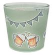 Windlicht Glas mit Banderole Mann Geburtstag Oktoberfest Bayrisch Grün Tischdeko Kerzenglas PERSONALISIERT 7,5cm H 3