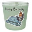 Windlicht Glas mit Banderole Mann Geburtstag Oktoberfest Bayrisch Grün Tischdeko Kerzenglas PERSONALISIERT 7,5cm H 5