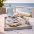 Deko Tablett Blau Weiß Natur - Tischdeko maritime Hochzeit, Geburtstag, Sommer Party, Boot, Garten, Terrasse 3