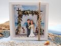 Geldgeschenk Verpackung Hochzeit mit Brautpaar für Flitterwochen, Hochzeitsreisen oder Strandhochzeiten 2