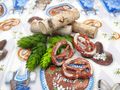 Deko-Set Oktoberfest mit bayrischen Servietten, Wiesnhüten, personalisierten Windlichtern, Streudeko & Tischband  4